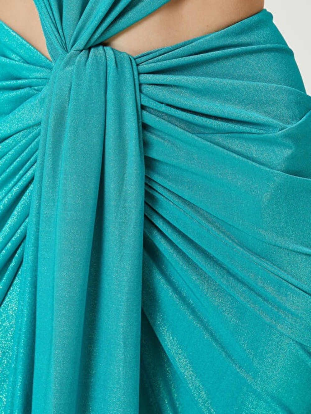 Baobab Collection Strapless Teal Knot-Front Mini Dress - Picture 8 of 8